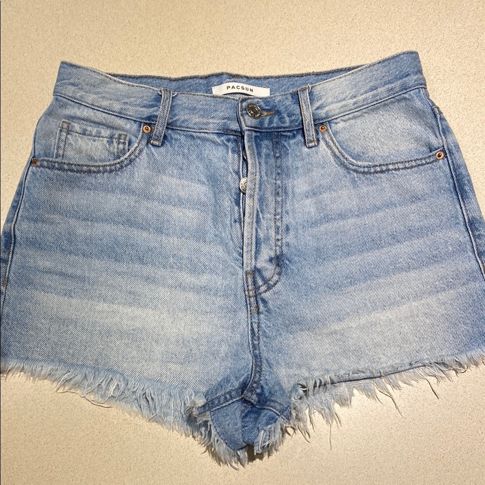 PacSun Light Blue Denim Women's Festival Shorts